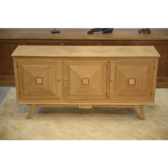 Vintage Three-Door Sideboard in Oak, 1950s For Sale - Image 4 of 14