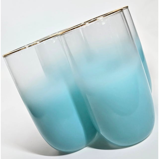 This is the most coveted size AND color of West Virginia Glass 's iconic Blendo. A full 5" tall and perfect mid century...