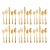 Mid 20th Century Mid Century Modern Gold Flatware, Service for Six - 30 pcs For Sale