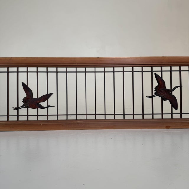 Japanese Ranma Panel with Cranes, 1930s For Sale - Image 9 of 13