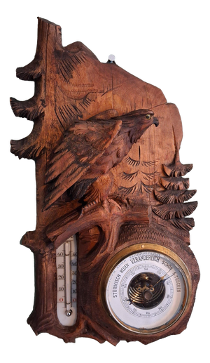 Black Forest Eagle Thermometer & Barometer, 1950s