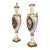 Sèvres Style Porcelain Vase With Hand-Painted Scenic Artwork & Bronze Swan Handles For Sale