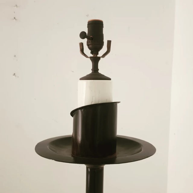 This amazing floor lamp is from the 70s - 80s. It is all hand built with wrought iron in Spanish revival, gothic style. It...