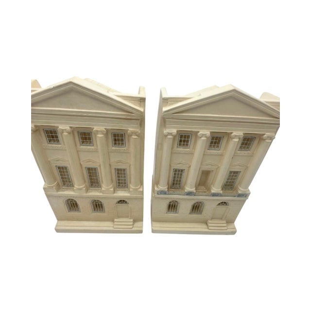Pair Vintage Timothy Richards Lichfield House Architectural Bookends For Sale - Image 4 of 9