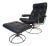 Contemporary Modern Reclining Swivel Lounge Chair and Ottoman For Sale