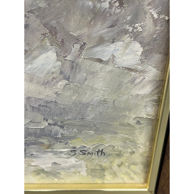 Mid-Century Modern Vintage Mid-Century Modern Floral Still Life Oil Painting in Original Frame For Sale - Image 3 of 16