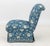 Blue Blue Floral Print Upholstered Chair & Ottoman For Sale - Image 8 of 12