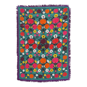 Late 20th Century Suzani Style Textile, Colorful and Floral Print