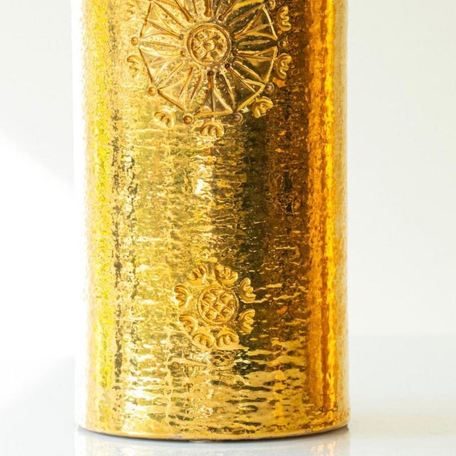 Gold Warm Tones Table Lamps attributed to R. Houben, 1970 For Sale - Image 6 of 16