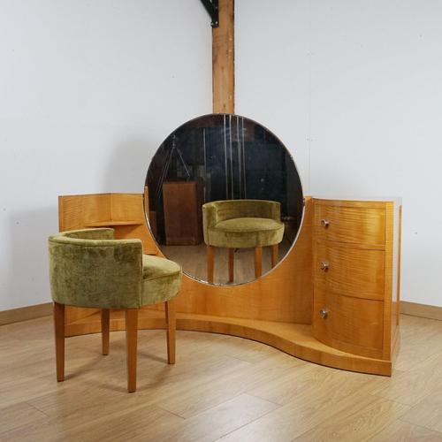 Art Deco Dressing Table and Stool Set by Betty Joel, 1930s For Sale - Image 9 of 9