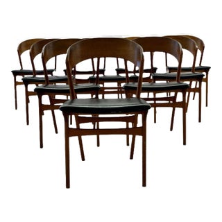 Set of Ten Kai Kristiansen Style Mid-Century Modern Dining / Side Chairs, Danish For Sale