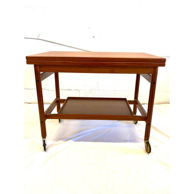 Mid 20th Century Danish Mid 20th Century Teak Cocktail Cart by Kurt Ostervig for Jason Mobler For Sale - Image 5 of 11