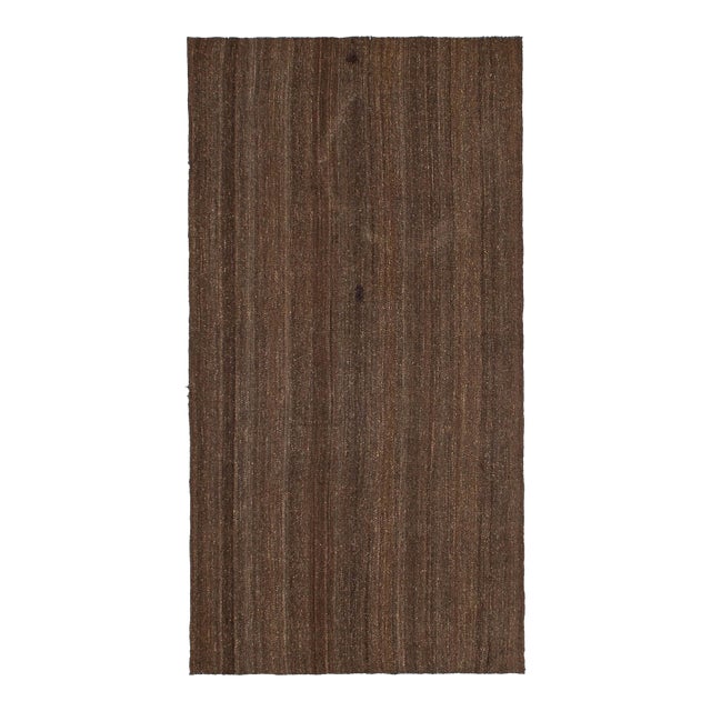 Brown Vintage Turkish Kilim Rug - 4`7" X 8`8" For Sale