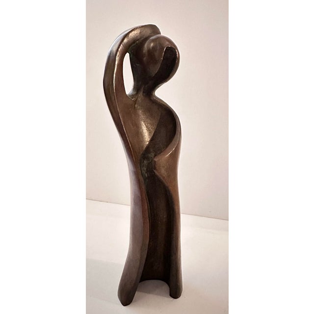 1970s Abstract Bronze Figure Sculpture For Sale - Image 5 of 10