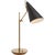 AERIN for Visual Comfort Signature Clemente Table Lamp in Hand-Rubbed Antique Brass with Black For Sale