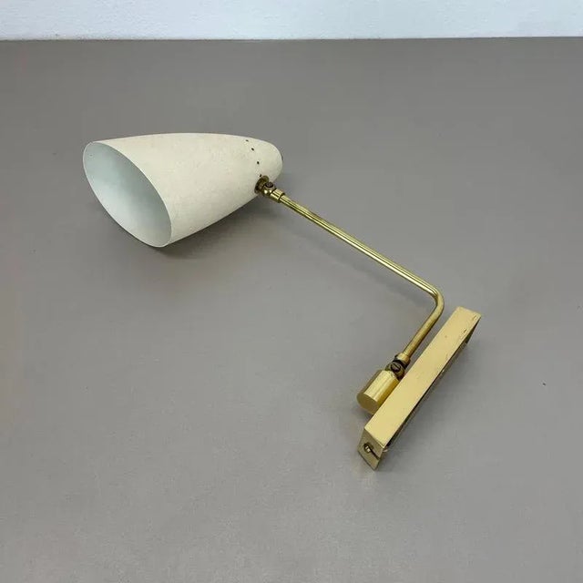 Brass Adjustable Theatre Wall Light in the style of Stilnovo, Italy, 1950s For Sale - Image 18 of 18