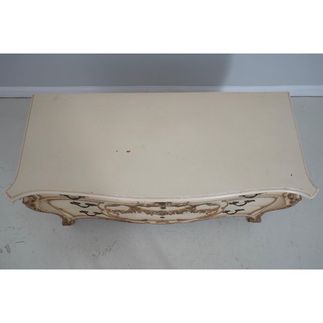 Wood Antique French Carved Mahogany Painted Dresser For Sale - Image 7 of 18