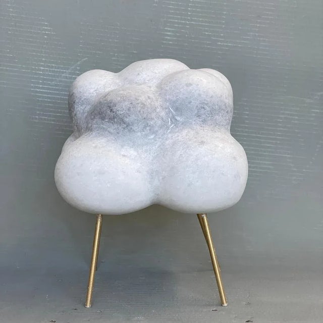 Cloud with Bronze Sticks Marble Sculpture by Tom Von Kaenel For Sale - Image 4 of 8