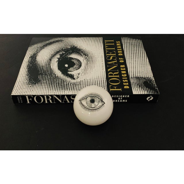 1960s Piero Fornasetti Surrealist Ceramic Eye Eyeball Paperweight