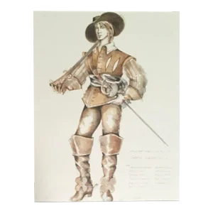 Vintage Stratford Festival Design Folio "Much Ado About Nothing" Costume Print