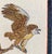Measures:2'7 x 3'1 Creams and Gold, tan antique American hooked rug with a bald eagle on a tree. Keivan Woven Arts / rug...