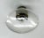 Italian flush mount with clear Murano glass shade and solid brass frame in polished nickel finish / Made in Italy Designed...