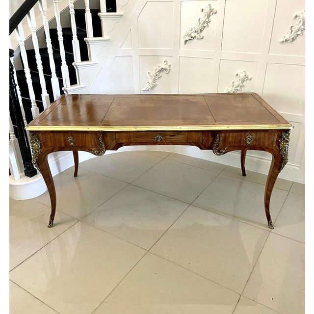 Large Antique Victorian Kingwood Desk, 1850 For Sale - Image 18 of 18