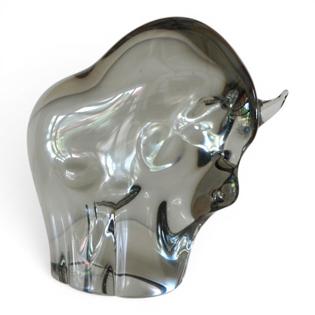 Murano Glass Bull Sculpture by Livio Seguso, 1970s For Sale - Image 8 of 16