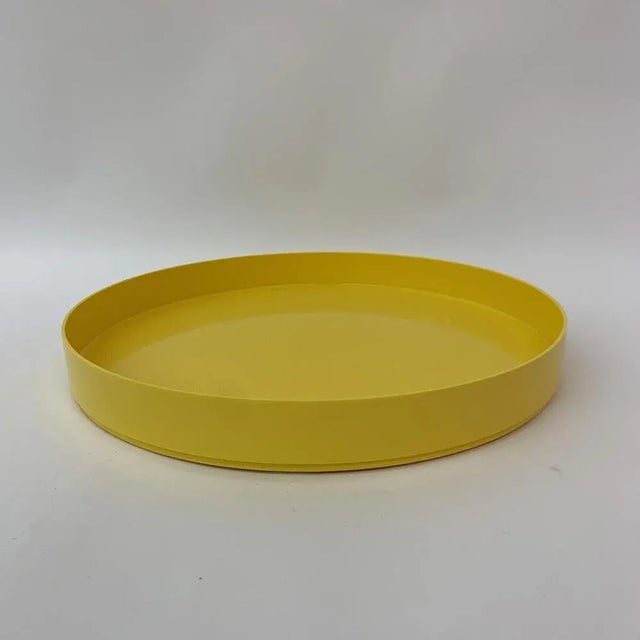 Plastic Danish Metal Rosti Yellow Melamine Serving Tray, 1970s For Sale - Image 7 of 7