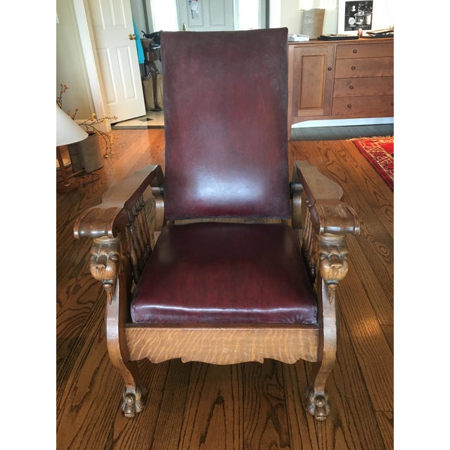 S.A. Cook Oak Automatic Chair Recliner Chairish