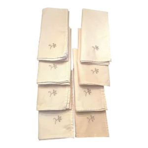 Antique Embroidered Napkins- Set of 8
