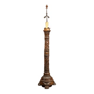 19th Century French Carved Lamp Base For Sale