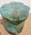 Contemporary Organic Modern Turquoise Solid Wood Stool For Sale - Image 3 of 4