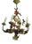 Italian Metal Grapes and Leaves Five-Light Chandelier, 1950s For Sale