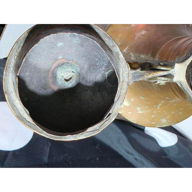 Vintage Middle Eastern Hand-Hammered Copper Pitcher Jug Ewer For Sale In Los Angeles - Image 6 of 8