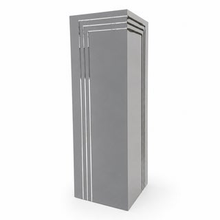 Chrome Stripe Postmodern Pedestal For Sale