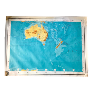 Vintage Army Map Service Large Australia & New Zealand • Large Mid-Century Ams Wall Decor • 55" X 40" - Military Cartographic Print