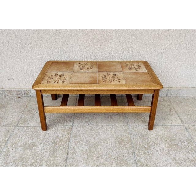 Vintage Teak and Ceramic Coffee Table, 1960 For Sale - Image 10 of 10