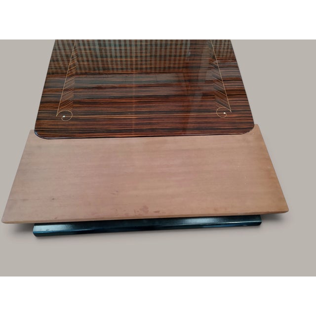 Art Deco French Elegance in Macassar Complete Dining Room with Fine Inlays, 1930s, Set of 8 For Sale - Image 15 of 18