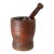 19th Century American Primitive Mortar and Pestle in Old Red Paint For Sale