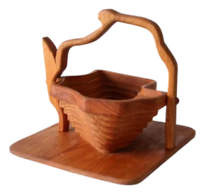 Vintage Collapsible Wooden Basket