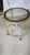 Mid-Century Modern Mid 20th Century Round Brass-Tone & Glass Rolling Side Table – Hollywood Regency Style For Sale - Image 3 of 4