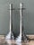 Metal Vintage Stepped Base Chrome Candlesticks For Sale - Image 7 of 12