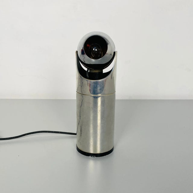 Italian Mid-Century Modern steel table lamp by Angelo Lelii for Arredoluce, 1970s Steel table lamp by Angelo Lelii for...