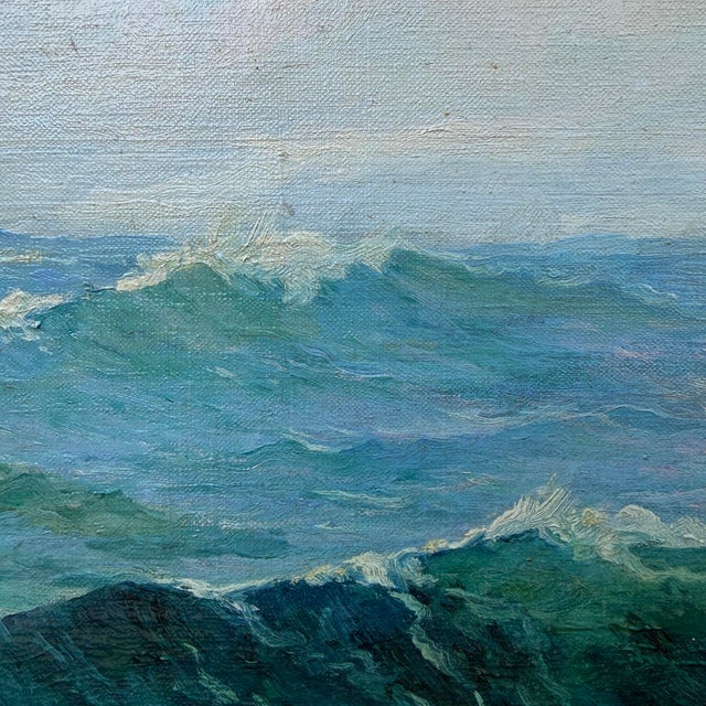 Early 20th Century American Seascape Oil Painting For Sale - Image 9 of 13