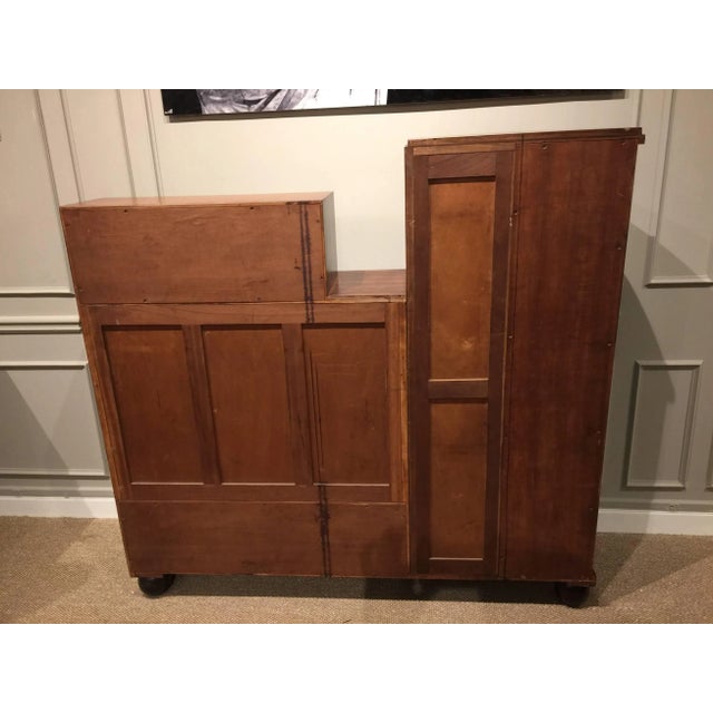Brown French Art Deco Rosewood Desk and Bookcase For Sale - Image 8 of 10