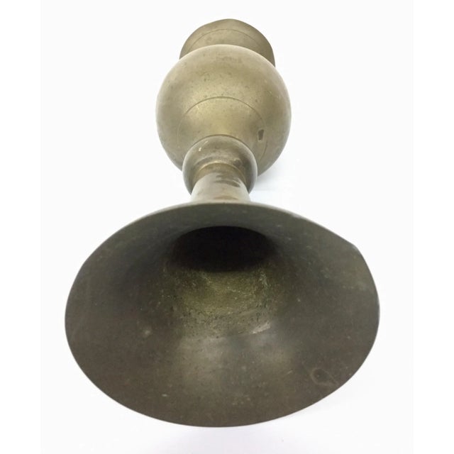 Antique Brass Dual Use Candleholder For Sale - Image 9 of 11
