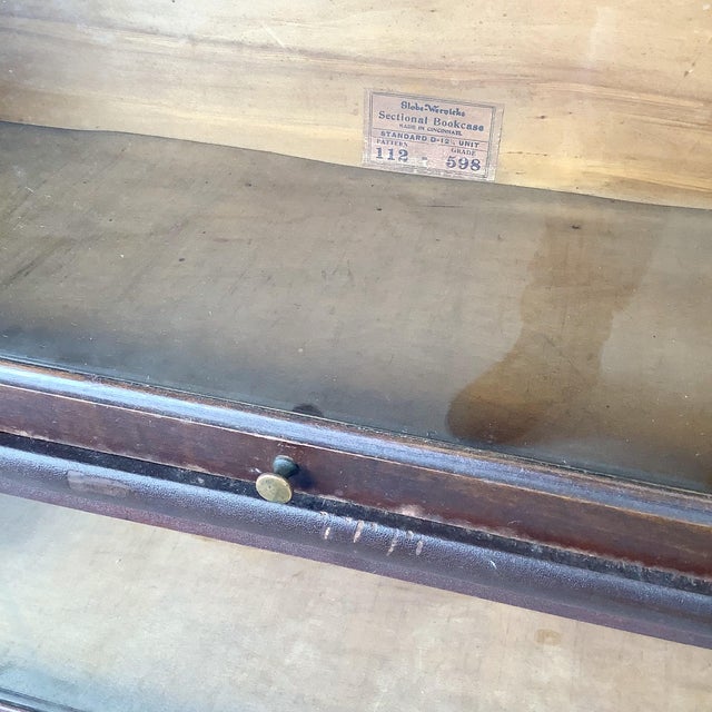 Antique Globe-Wernicke Two-Section Barrister Bookcase, Early 20th Century For Sale - Image 10 of 12