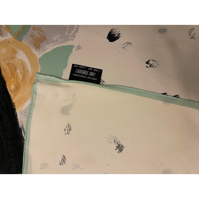 Textile Cassigneul Jean Pierre Silk Scarf 1988 For Sale - Image 7 of 12