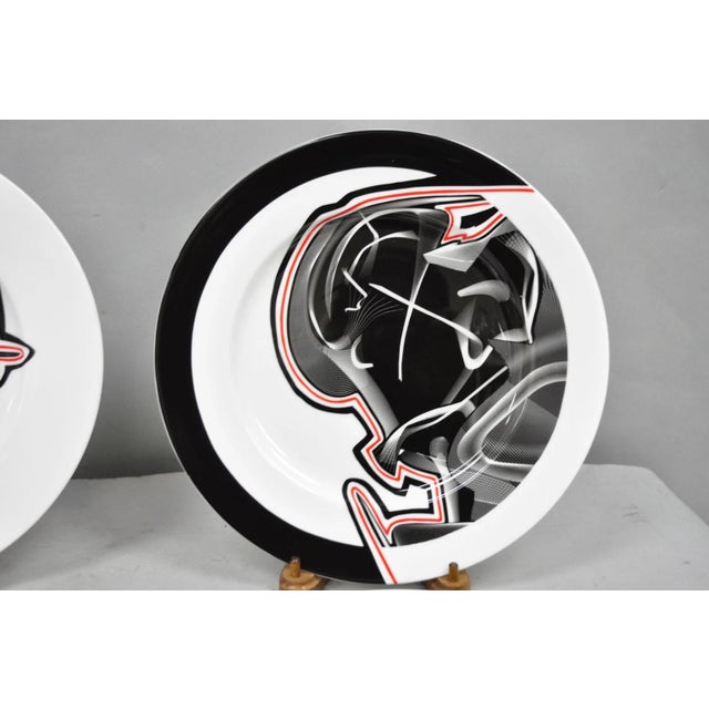 Traditional Early 20th Century Frank Stella David Mirvish Designs Vortex Engravings 1-4 Black Plate - Set of 4 For Sale - Image 3 of 13